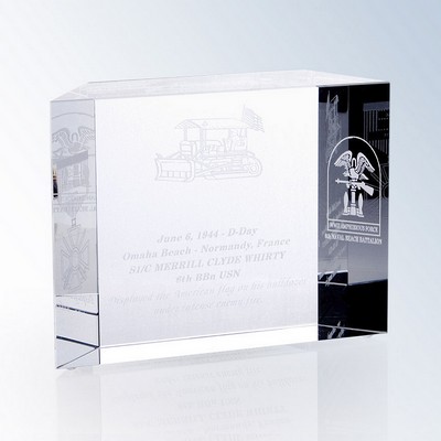 Crystal Block Award, Small (6"x3-3/8")