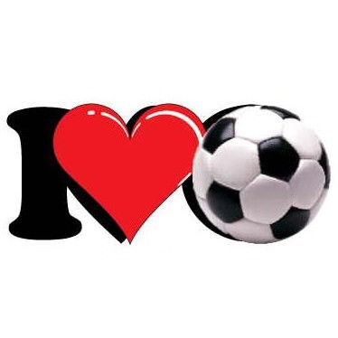 I Love Soccer Magnet w/ Full Magnetic Back (12 Square Inch)