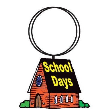 School Days House Keychain w/Mirrored Back (12 Square Inch)