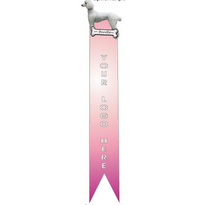 Poodle Dog Bookmark w/ Black Back