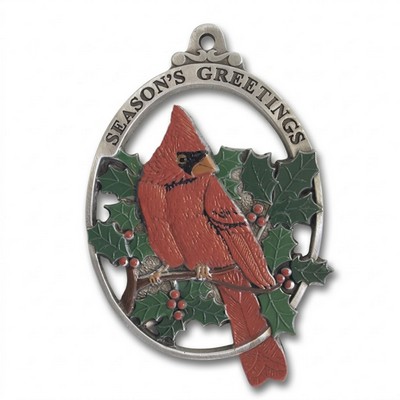 3D Gallery Print Collection Cardinal & Holly Mini Ornament