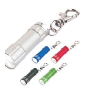 2 1/2"x2 1/8" Aluminum LED Keychain Flashlight