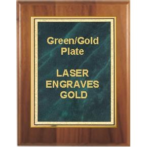 Cherry Plaque 8" x 10" - Green/Gold 6" x 8" Marble Mist Plate (J)
