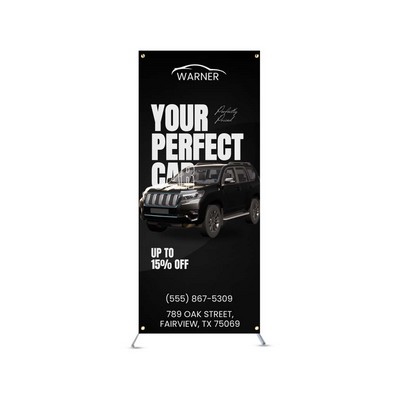 2.5' x 5' Adjustable X Banner Stands Package