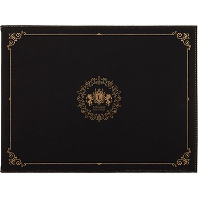 Black/Gold Leatherette Certificate Holder