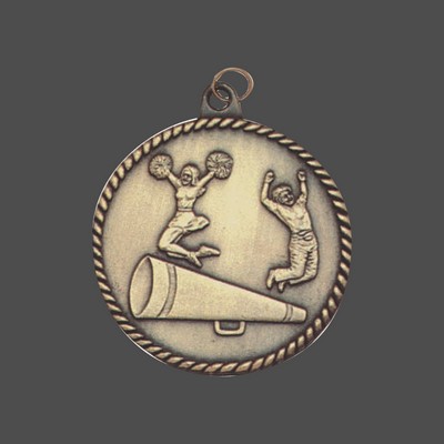 Bronze Cheer High Relief Medal (2")