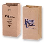 10 Lb. Natural Kraft Short Run Popcorn Nail & Coin Bag (1000 Pieces) (6 1/4"x4"x13 1/4")