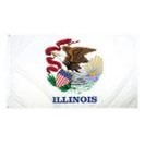 Illinois Indoor Parade Flag w/Fringe (3'x5')