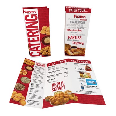 5.5" x 17" - Folded Brochures - 100lb. Matt/Dull Book - Satin AQ