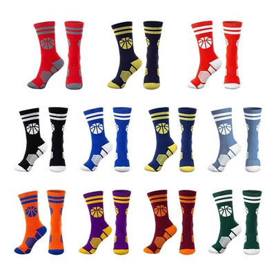 Mid Calf Jacquard Crew Socks