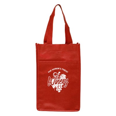 The Luxor Non-Woven Reusable Wine Bag (1 Color Imprint)