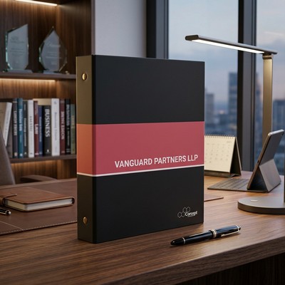 1.5" Round Ring 8.5" x 5.5" 4 color Turned Edge Binder