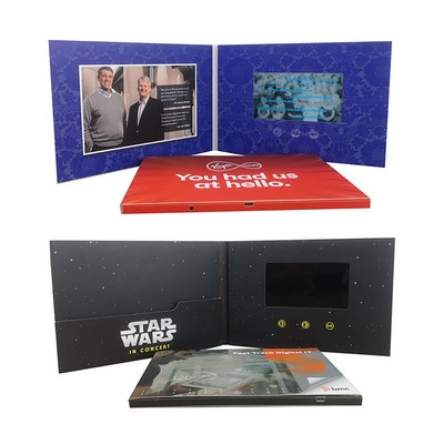 7.0" LCD Screen Full Color Imprint Video Brochure