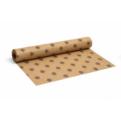 24" x 500' Natural Kraft Paper Roll - 1 Color Step & Repeat Print
