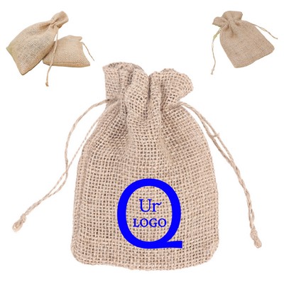 5.51 x 7.09 Jute Drawstring Storage Bag