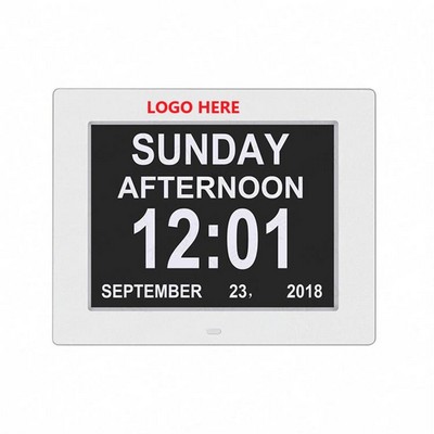 8" Led Display Digital Alarm Clock Photo Frame