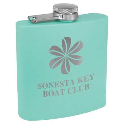 6 oz. Matte Powder Coated Stainless Steel Flask