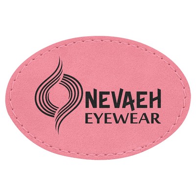 Oval Leatherette Patch with Adhesive