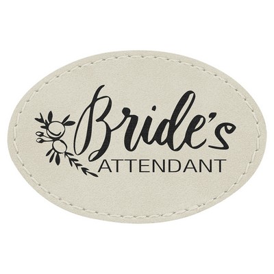 Oval Leatherette Patch with Adhesive