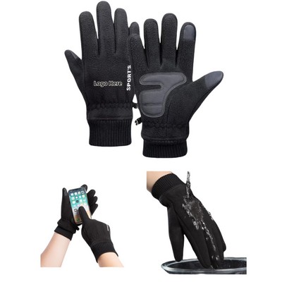 Non-silp Waterproof Polar Fleece Touchscreen Gloves