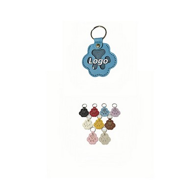 Cute Cat Paw Pet Hair Memorial Keychain Keepsake Holder