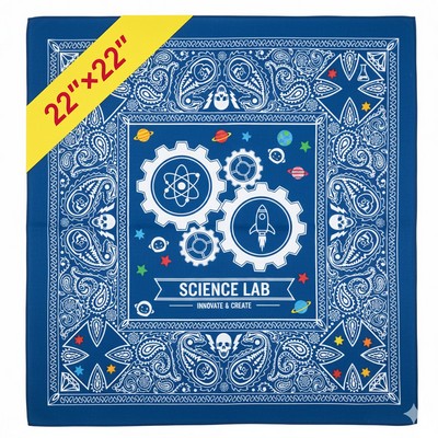 100% Cotton Square Bandanna (22x22 Inch)