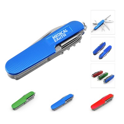 11" 1 Portable Stainless Steel Multitool Pocket Knife