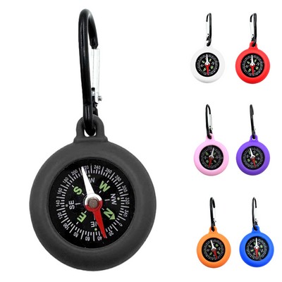Carabiner Compass Durable Silicone Alloy Material