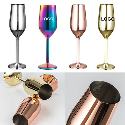 Custom Stainless Steel Champagne Flute Goblet Wine Cup