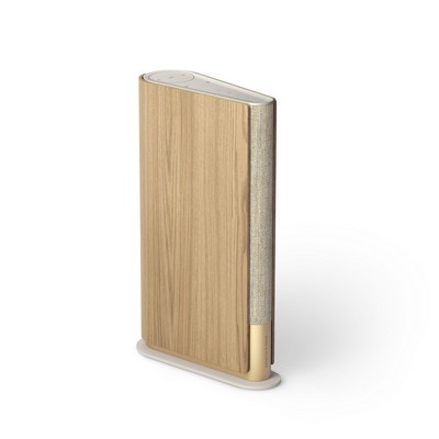 Bang & Olufsen Beosound Emerge Bookshelf Wi-Fi Speaker, Gold Tone/Light Oak