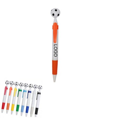Creative Football Plastic Ballpoint Pen Retractable Soccer Promotional Pen