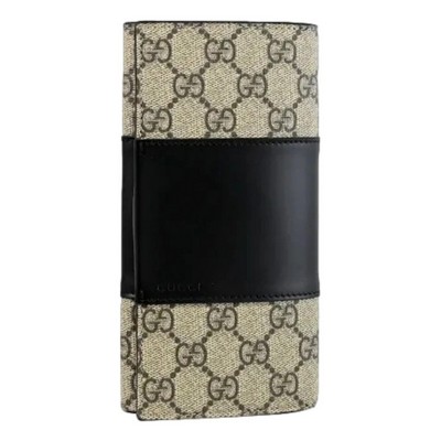 GUCCI GG Supreme Canvas Leather Long Wallet
