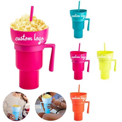 32oz 2" 1 Snack Tumbler With Straw For Cinema
