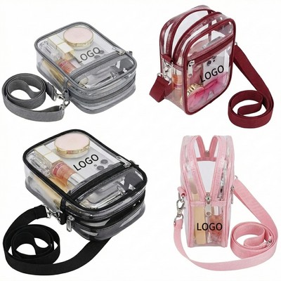 Clear Transparent Pvc Crossbody Stadium Bag