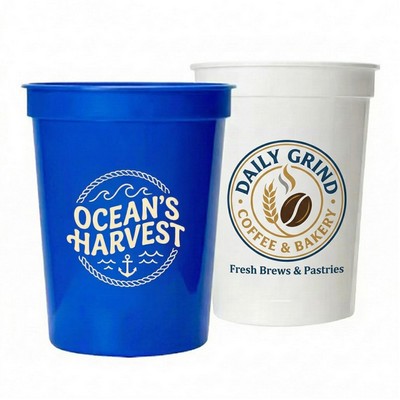 Promotional 12 oz Reusable Plastic Stadium Cup