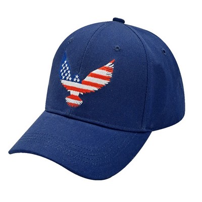 Patriotic American Flag Eagle Embroidered Baseball Cap