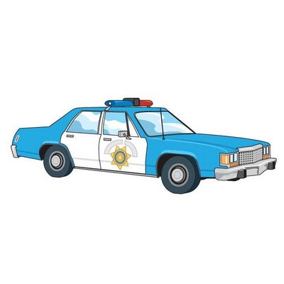 Police Car Acrylic Coaster w/Felt Back
