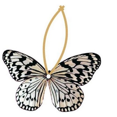 Black & White Butterfly Promotional Ornament w/ Black Back (8 Square Inch)