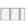 Deluxe Sewn Menu Cover w/2 Large View Windows & 1 Narrow Fold-Out (8.5"x14")