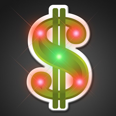 Dollar Sign Flashing Pins - BLANK