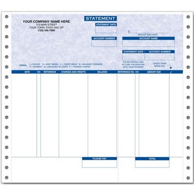 Continuous Statement Forms - Parchment (2 Part)