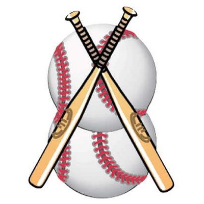 Baseballs & Bats Maxi Magnet (3 Square Inch)