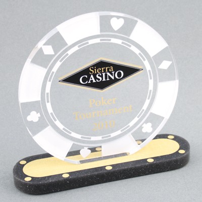 Casino 2 Award (8"x 7-1/2"x 2")