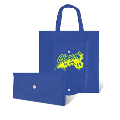 Foldable Tote Bag w/ Snap Closure (14 3/4"x14 3/4")