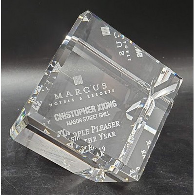 3" Crystal Cube Award