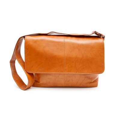 Ashlin® Designer Fredrick British Tan Classic Messenger Briefcase