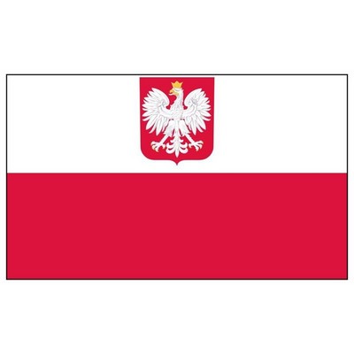 Poland National Flag w/Eagle (4'x6')
