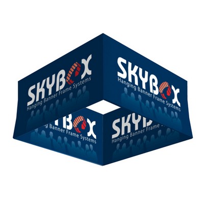 Skybox Hanging Banner Square 8'dia x 48"h -- Inside & Outside Graphic