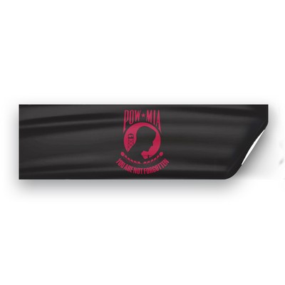 POW MIA Window Decals 3x10 Inch (Black & Red)
