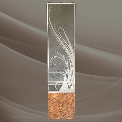 Crystal Award with Granite Base 12" - Style 1